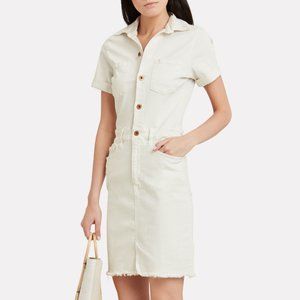 NSF Della Denim Mini Dress Dark Gray
